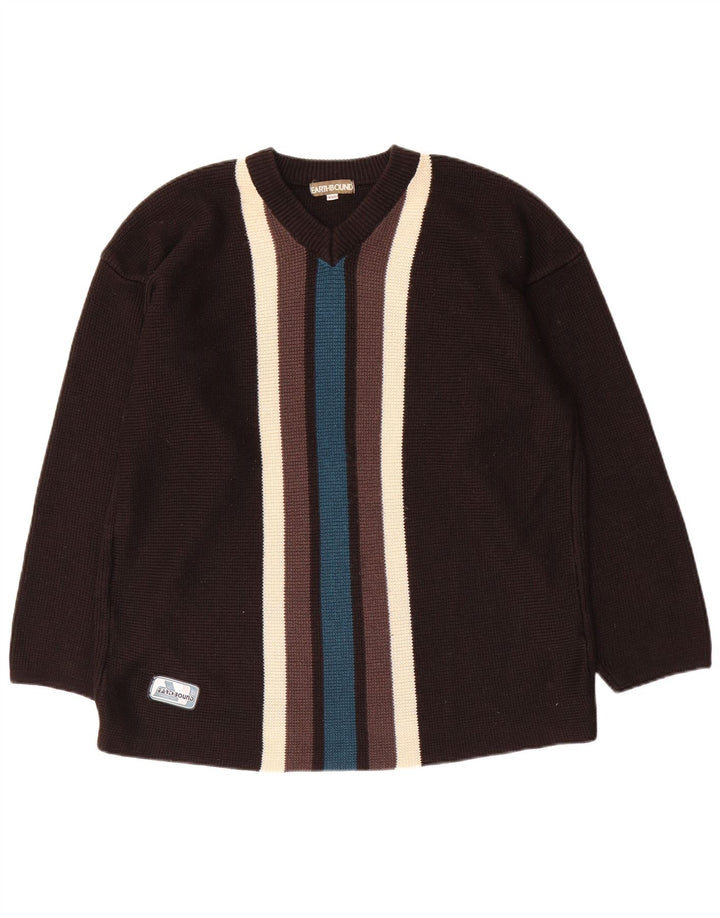 Earthbound Pull col V pour Homme 2XL Noir Colorblock