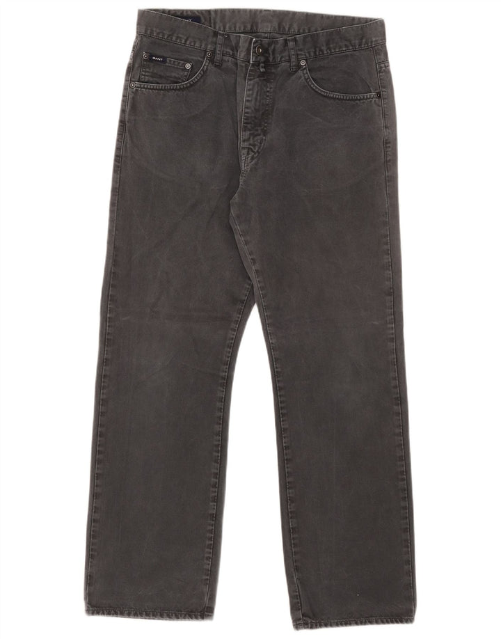 Gant Femme Jason Regular Jean Droit W34 L30 Gris Coton