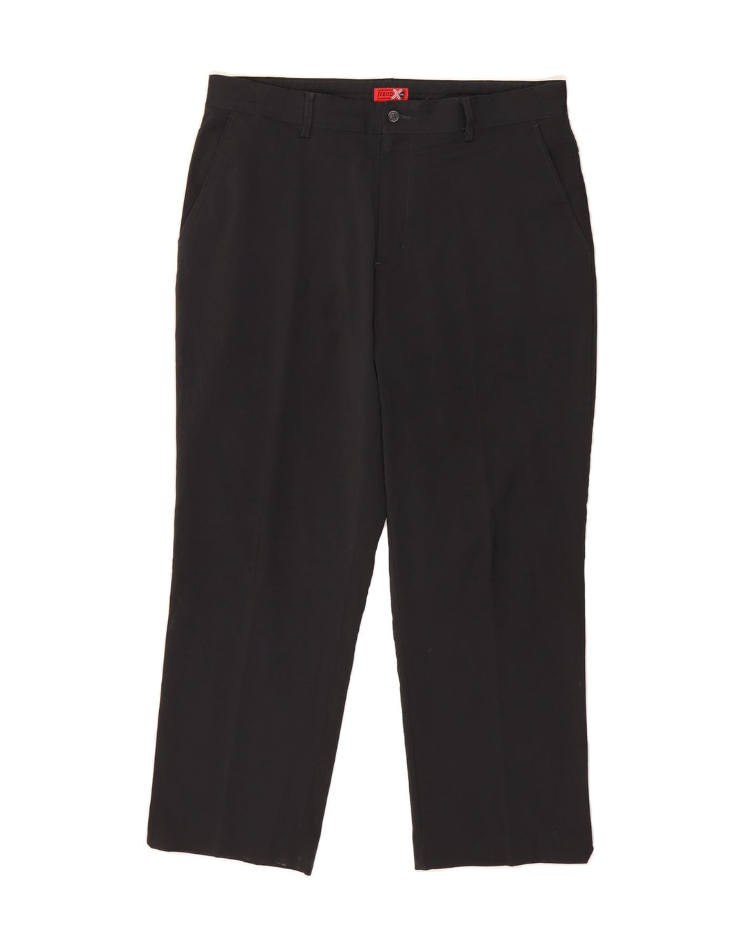 IZOD Mens Straight Chino Trousers W36 L30 Black Polyester Vintage Izod and Second-Hand Izod from Messina Hembry 