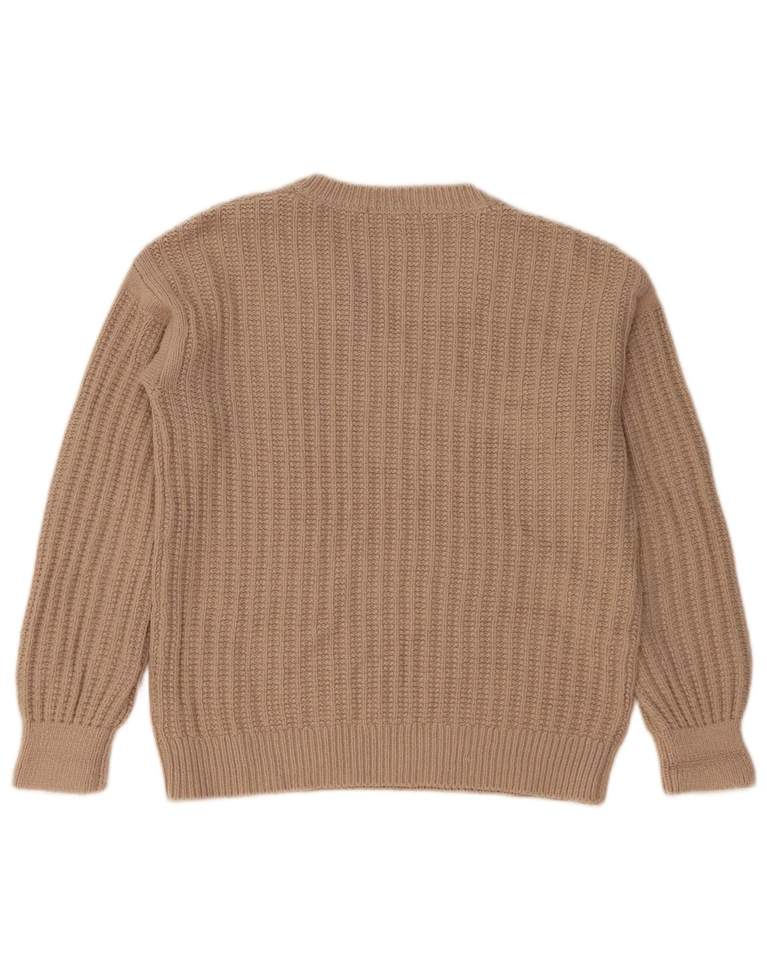 Marks & Spencer Pull surdimensionné à col en V pour femme UK 10 Petit Beige