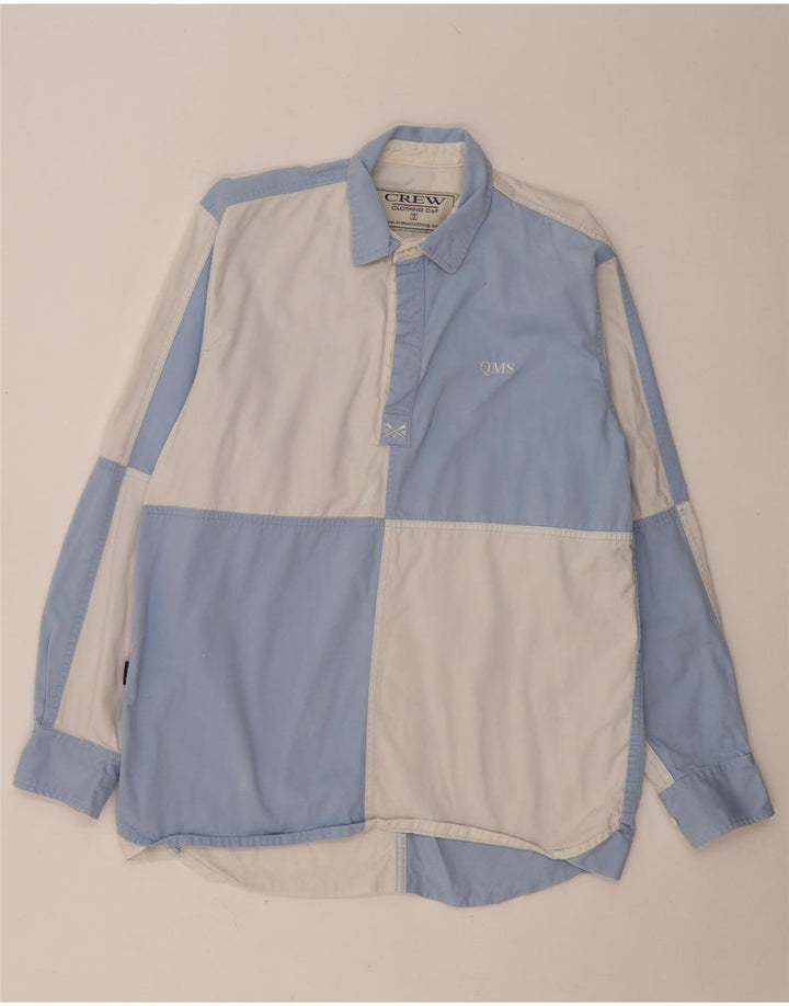 Crew Clothing Chemise pull graphique pour homme en coton color block bleu petit
