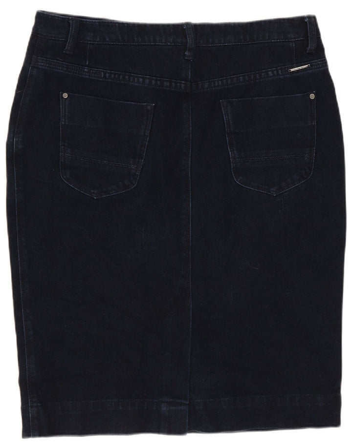 MARKS & SPENCER Jupe en jean autographe pour femme UK 12 Medium W30 Bleu marine