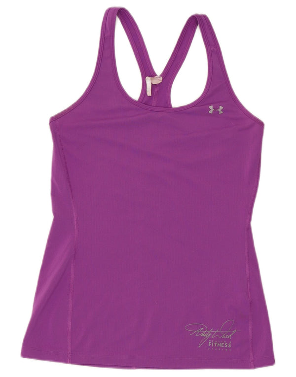 UNDER ARMOUR Débardeur Heat Gear pour femme UK 6 XS Violet Polyester