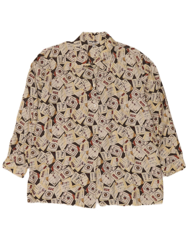 Griffe Chemisier graphique surdimensionné pour femme IT 44 Soie blanche moyenne