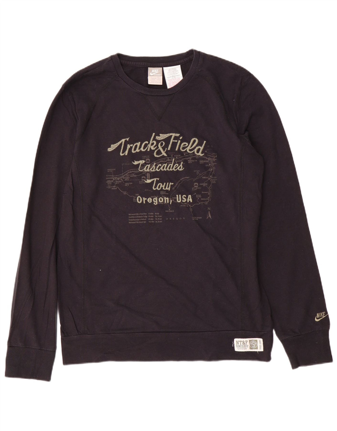 NIKE Pull graphique pour homme UK 42/44 Grand coton noir