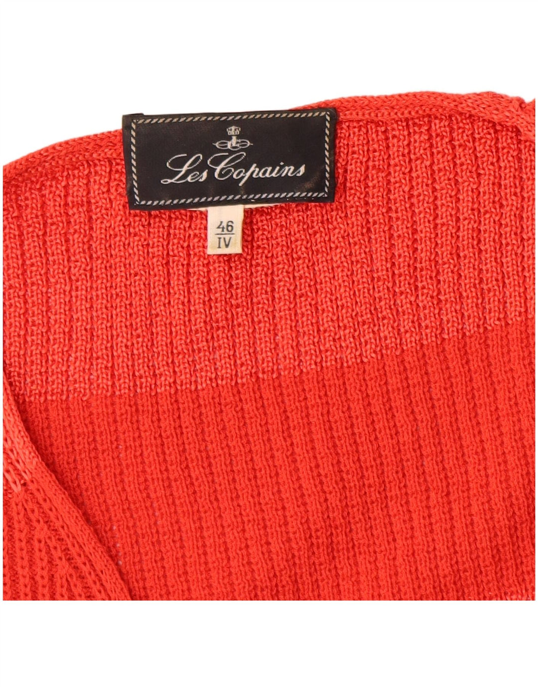 Les Copains Femme Cardigan Long Pull IT 46 Large Rouge Rayé