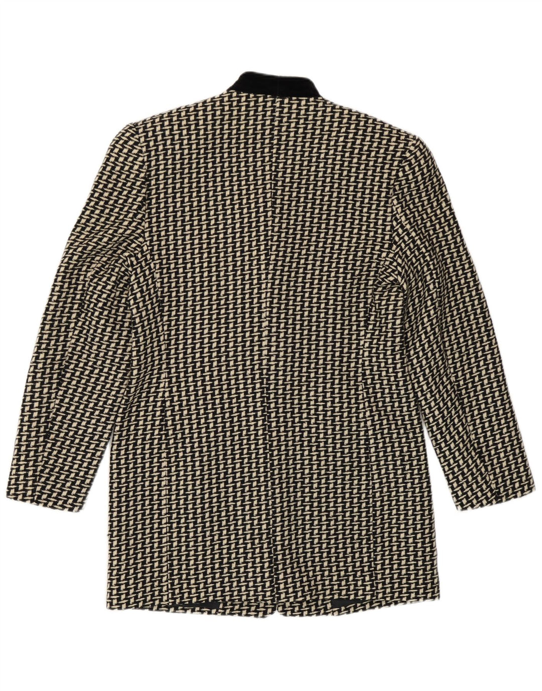 Erreuno Veste blazer longue à motif abstrait pour femme IT 44 Noir moyen