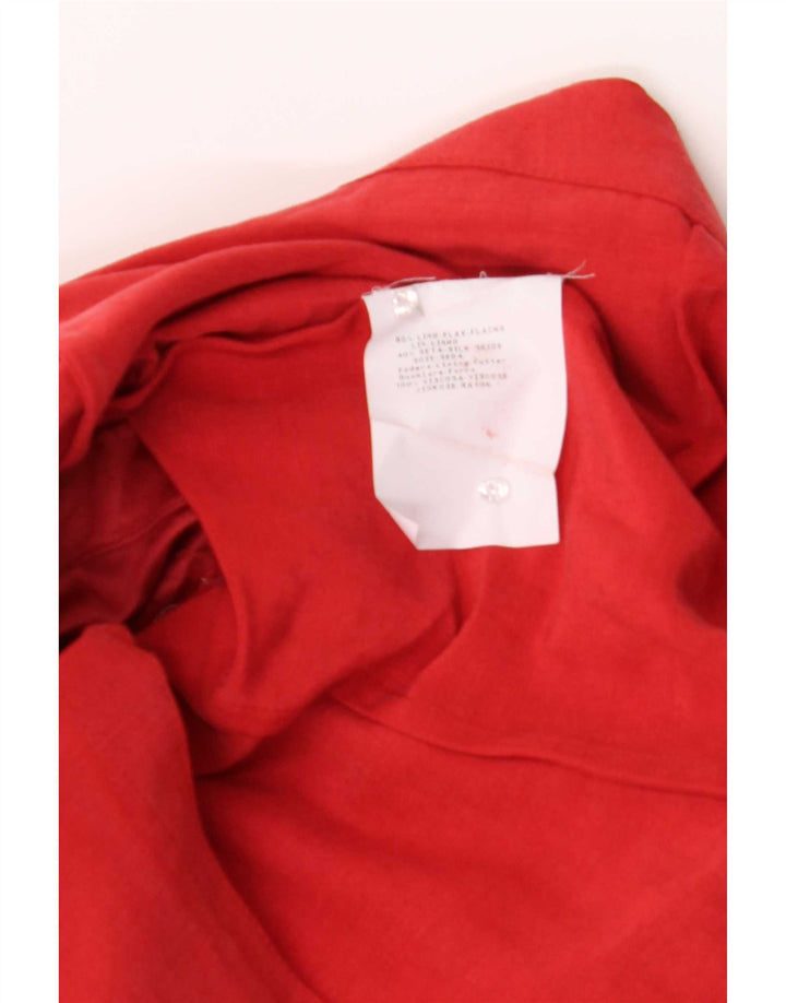 Armani Collezioni Veste Blazer Femme IT 42 Lin Rouge Moyen