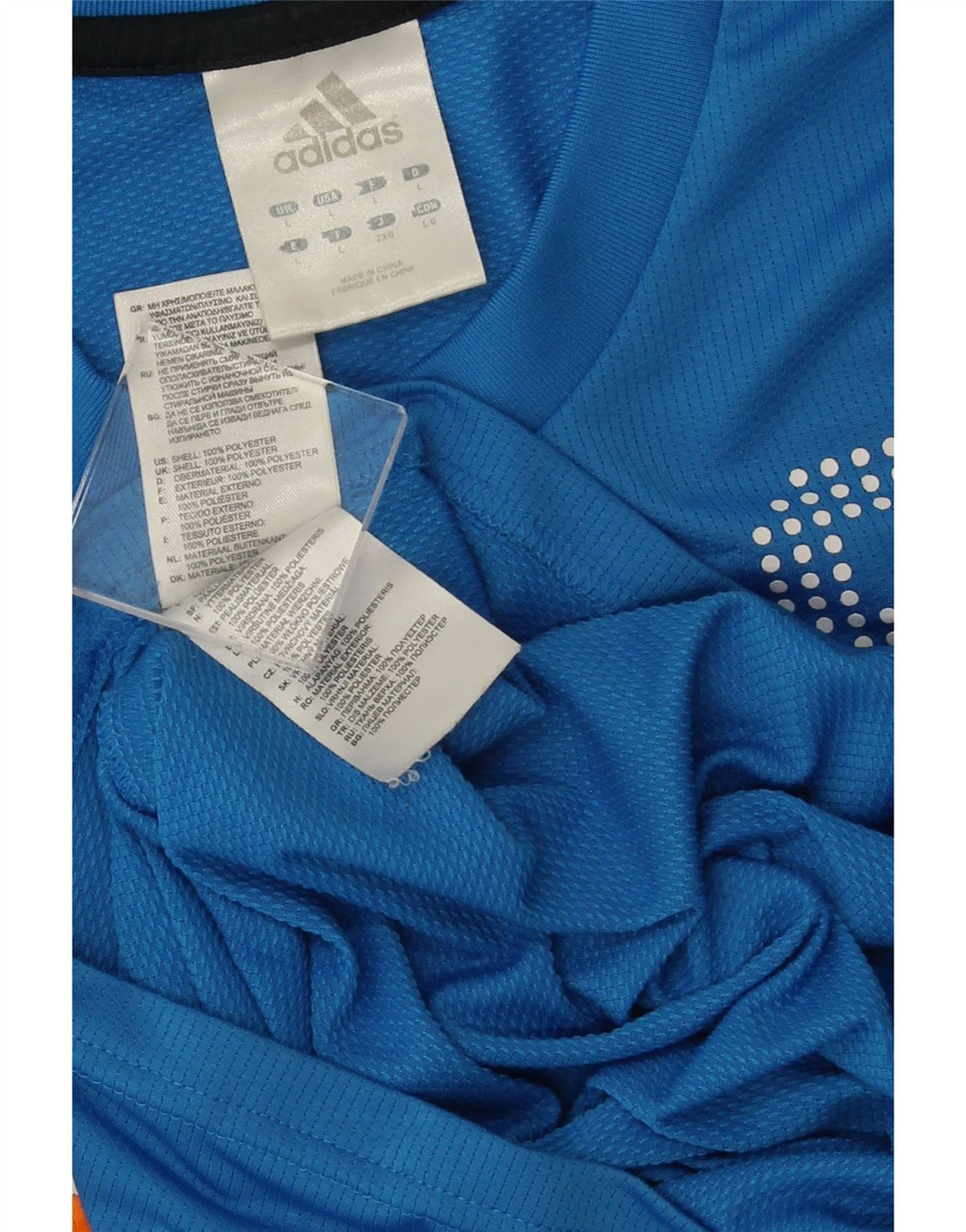 ADIDAS T-shirt graphique pour hommes, grand bleu, polyester color block