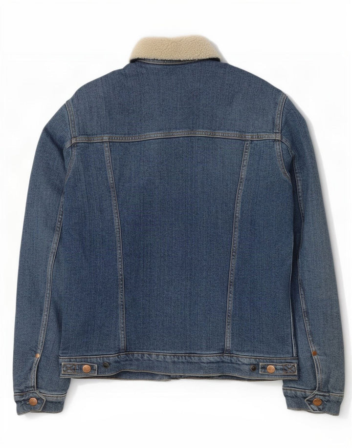 Wrangler Veste Sherpa en jean pour homme UK 36 Petit Bleu Coton