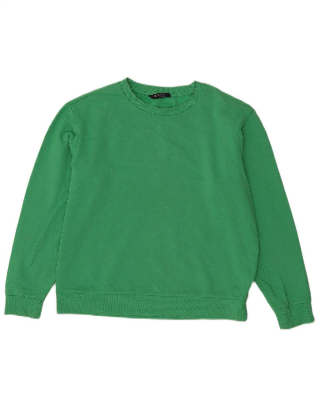 Marks & Spencer Sweat-shirt surdimensionné pour femme UK 10 Petit coton vert