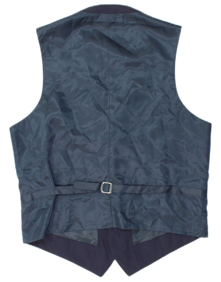 JAEGER Gilet Homme UK 40 Laine Bleu Marine Moyenne