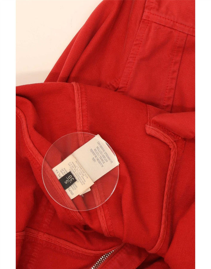 Massimo Dutti Veste utilitaire pour femme UK 10 Petit coton rouge