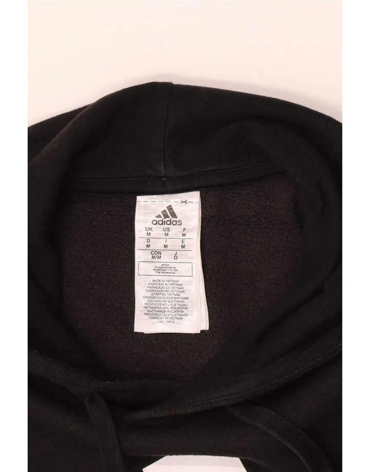 Adidas Pull à capuche graphique pour homme en coton noir moyen