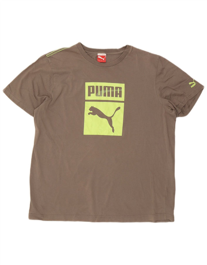 Puma T-Shirt Graphique Top XL Homme Gris Coton