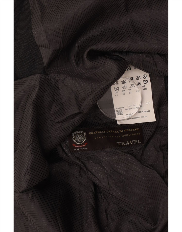 Hugo Boss Veste blazer à 2 boutons pour homme IT 52 XL Gris laine vierge