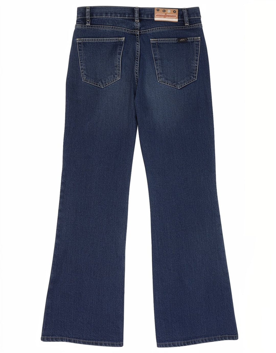Wild Jeans Femme Taille Haute Évasée IT 42 Moyen W26 L30 Bleu Coton