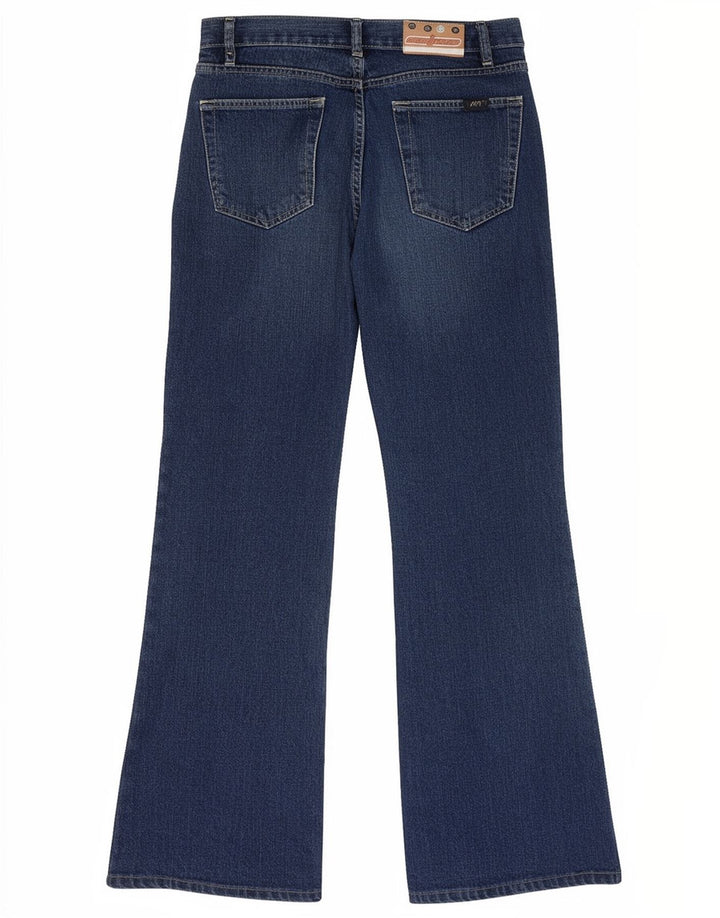 Wild Jeans Femme Taille Haute Évasée IT 42 Moyen W26 L30 Bleu Coton