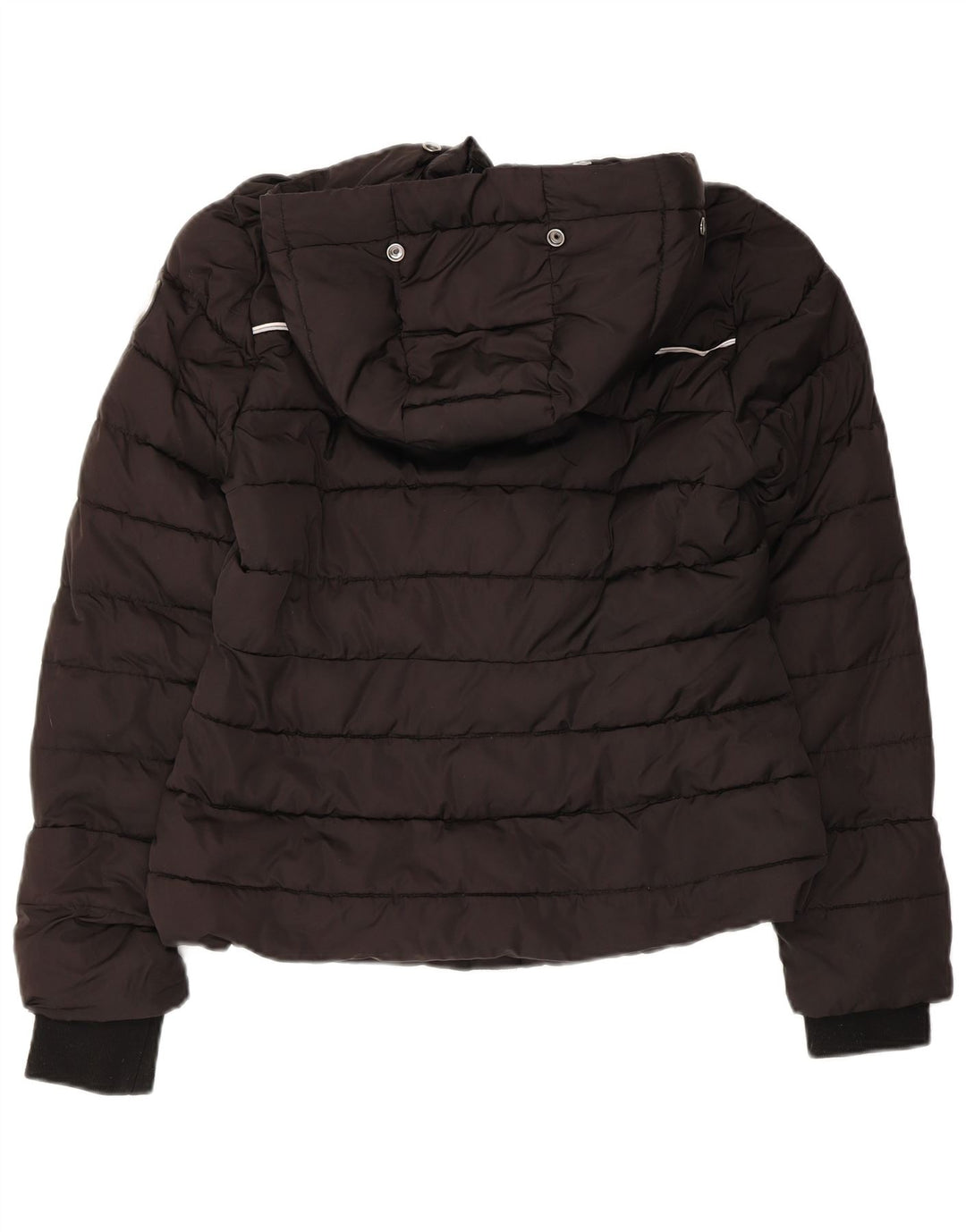 SUPERDRY Veste matelassée à capuche pour femme UK 10 Small Noir Polyester