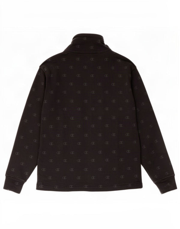Champion Veste de survêtement graphique pour femme UK 10 Small Noir Coton