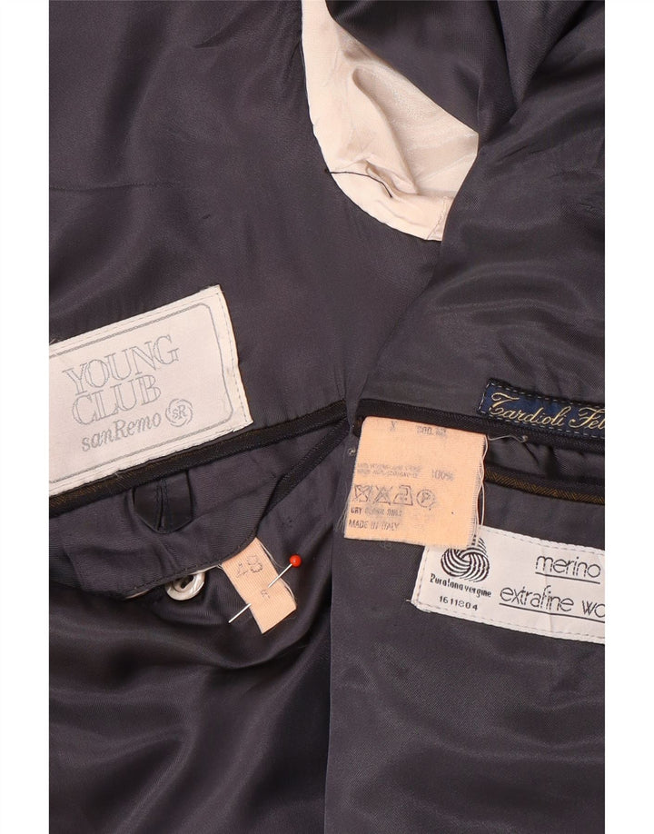 San Remo Veste Blazer Croisée Homme IT 48 Bleu Marine Moyen Rayé