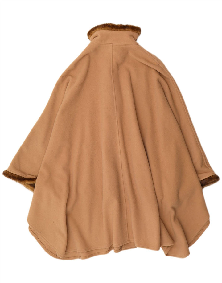 Manteau Poncho Femme Vintage Taille Unique Beige