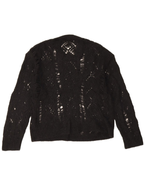 Zara Pull à col rond pour femme UK 14 Noir moyen