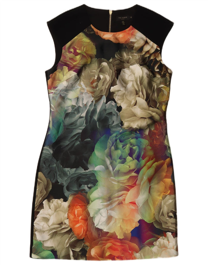 TED BAKER Robe fourreau pour femme Taille 3 Medium Multicolore Floral