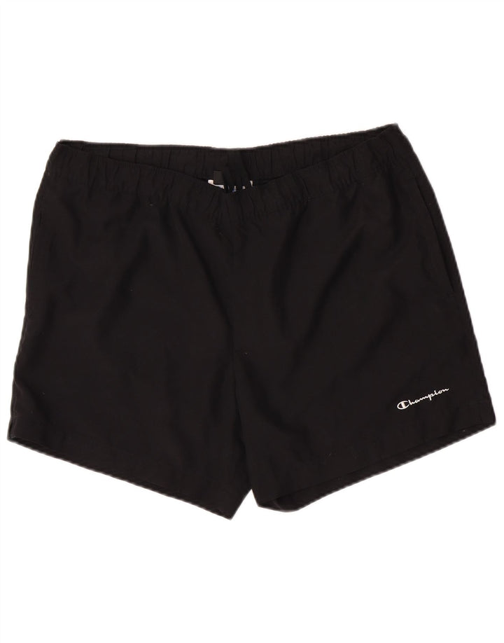 Champion Short de sport pour homme Large Noir Polyester