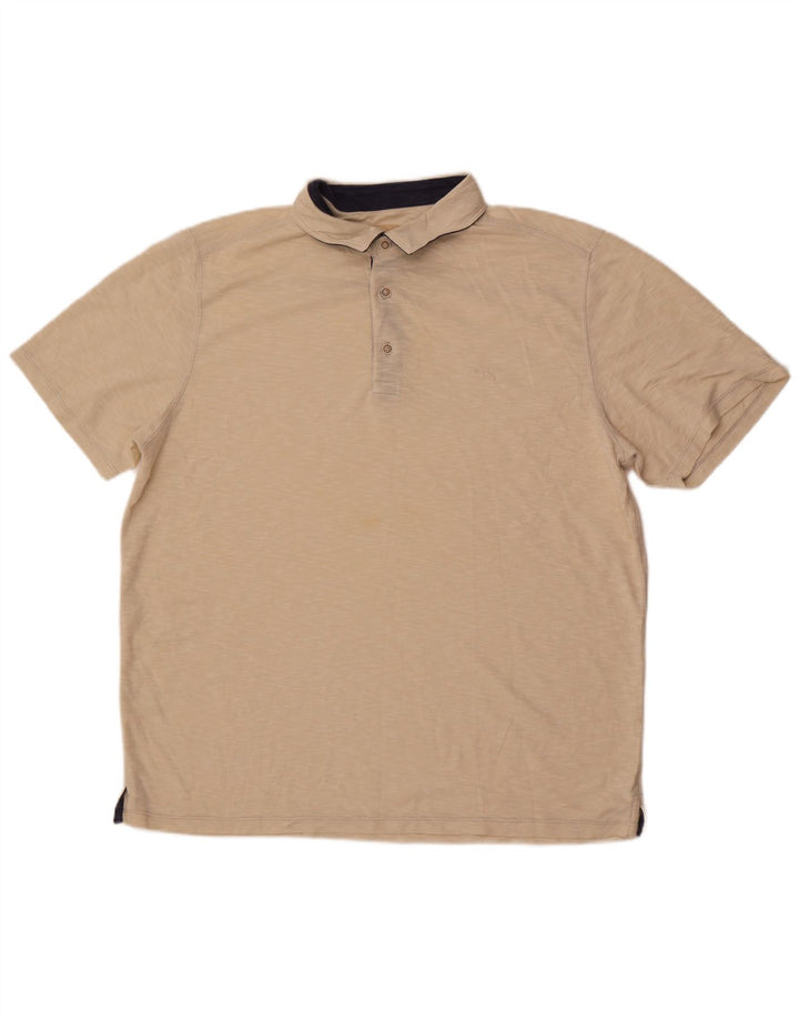 Tommy Bahama Polo Homme XL Blanc Cassé Modal