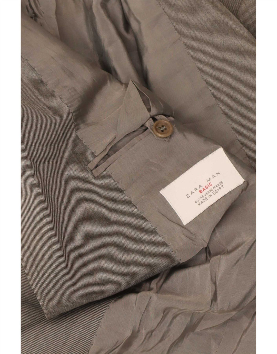Zara Veste Blazer 2 Boutons Homme EU 46 Petit Gris