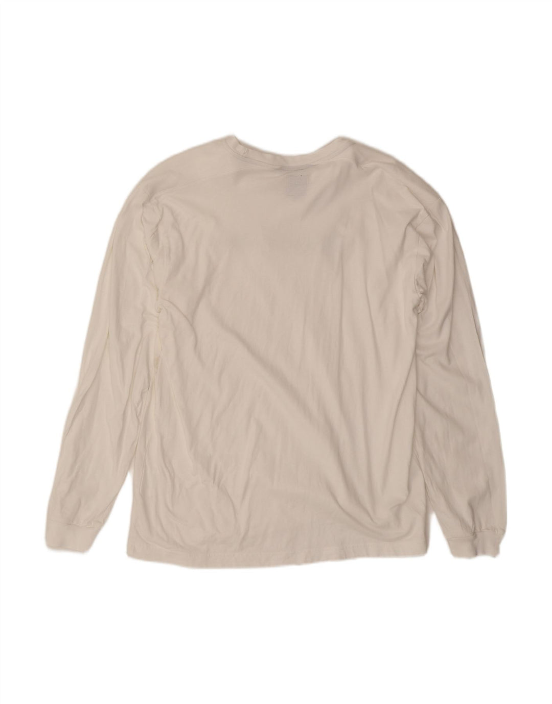 CHAMPION Mens Graphic Top Long Sleeve 2XL White Cotton