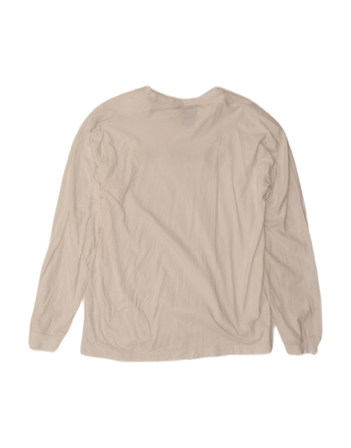 CHAMPION Mens Graphic Top Long Sleeve 2XL White Cotton