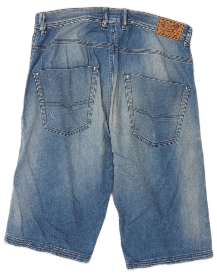 DIESEL Short en jean pour femme UK 16 Large W32 Bleu