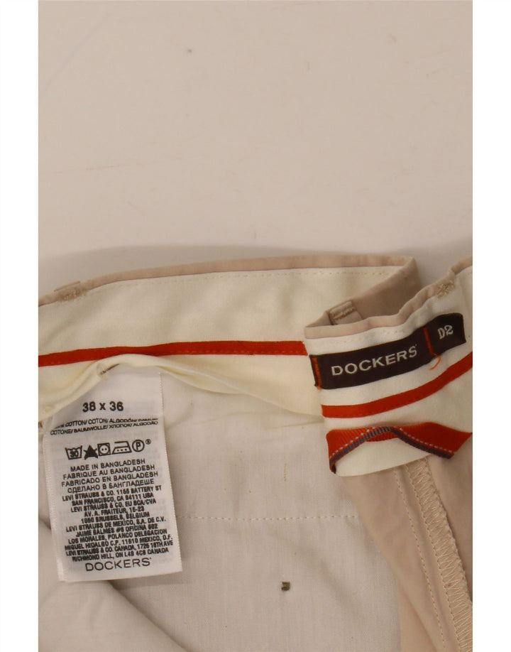 Dockers Pantalon de Costume Droit Homme W38 L33 Coton Beige