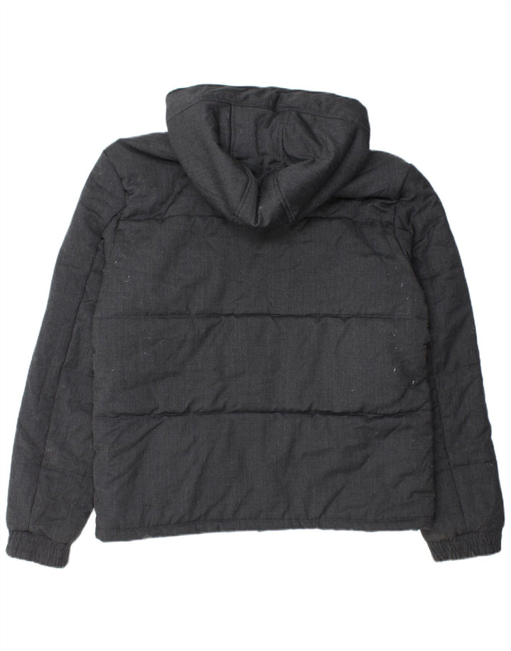 French Connection Veste matelassée à capuche pour homme UK 42 XL Laine noire