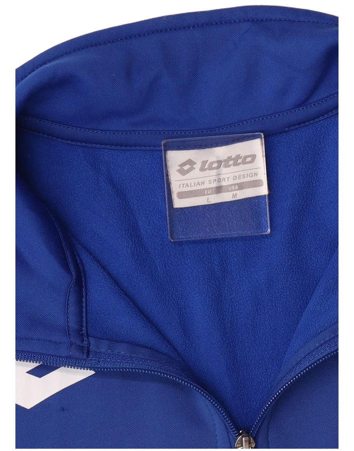 Lotto Sweat-shirt à col zippé pour hommes, grand bleu