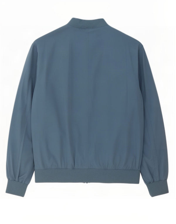 Zara Mens Bomber Jacket UK 40 Large Bleu Polyester