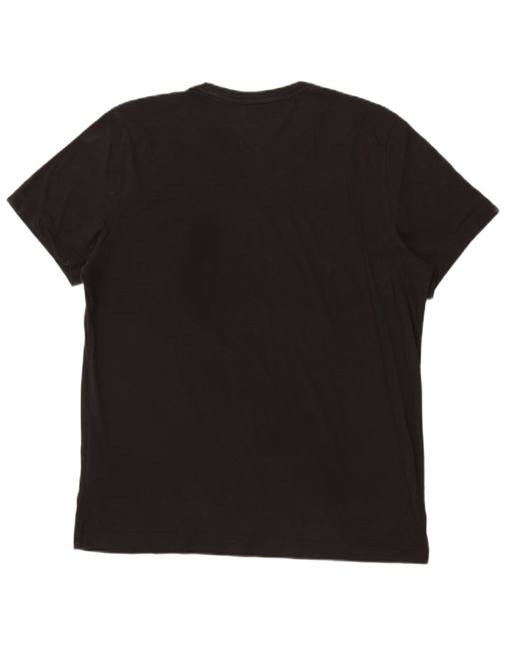 TOMMY HILFIGER T-Shirt Homme Top XL Noir Coton