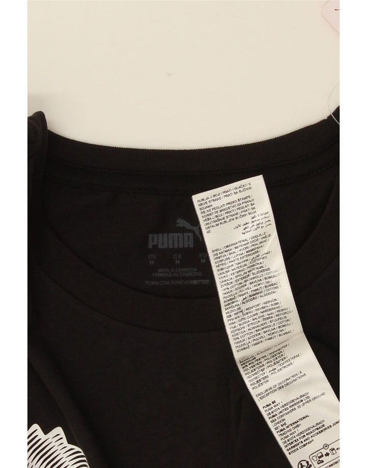 Puma T-Shirt Graphique Homme Noir Moyen Coton