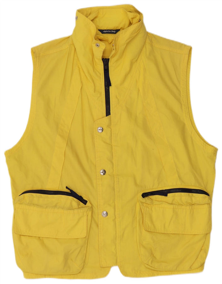 FACIBA Gilet Utilitaire Homme IT 46 Petit Jaune Polyester