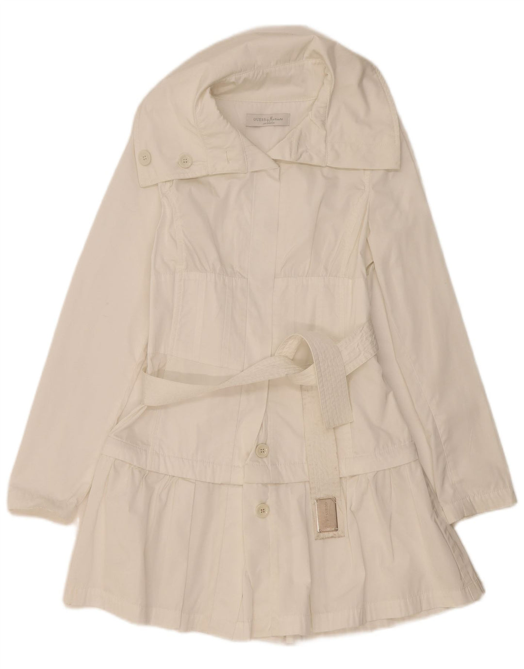 Guess By Marciano Trench Femme IT 40 Petit Blanc Polyester