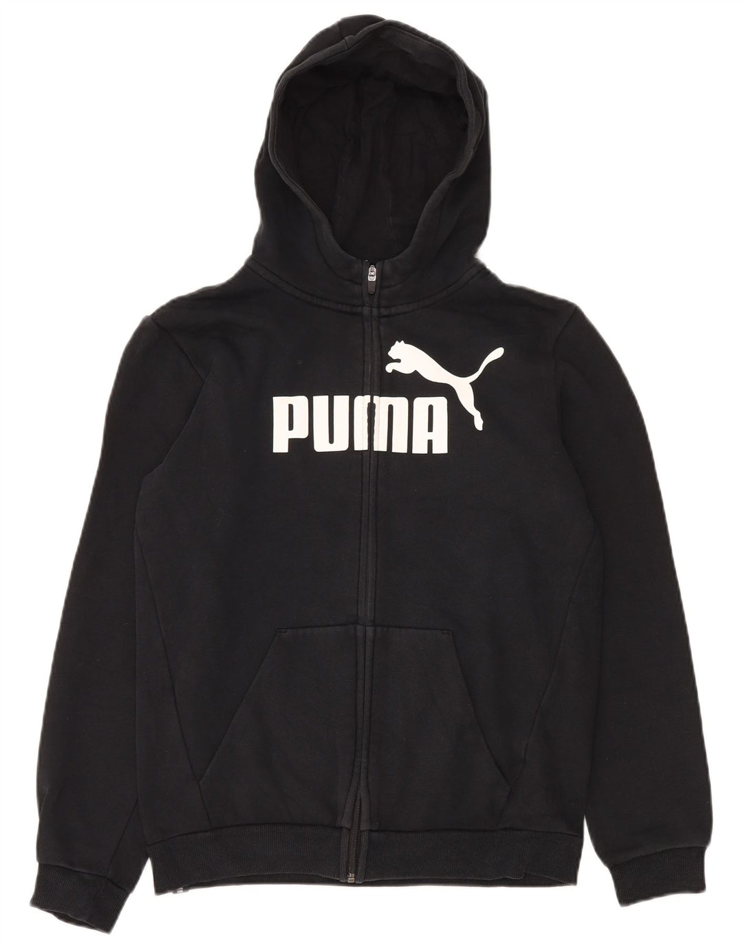 PUMA Sweat à capuche graphique zippé garçon 15-16 ans Noir Coton