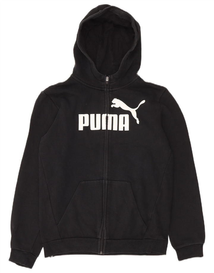 PUMA Sweat à capuche graphique zippé garçon 15-16 ans Noir Coton