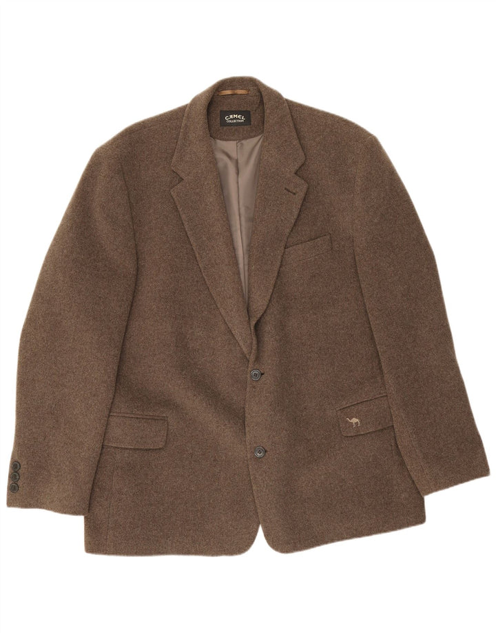 Camel Active Veste Blazer 2 Boutons Homme UK 44 2XL Gris Laine Vierge