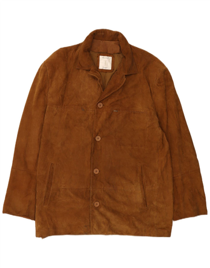 Conbipel Veste En Daim Homme IT 52 Grand Cuir Beige