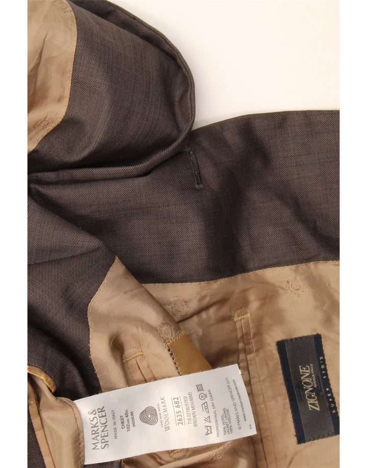 Marks & Spencer Veste blazer à 3 boutons pour homme UK 40 Grande laine grise