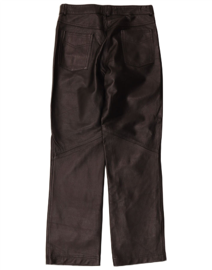 Conbipel Pantalon en cuir pour femme IT 46 Large W30 L30 Noir