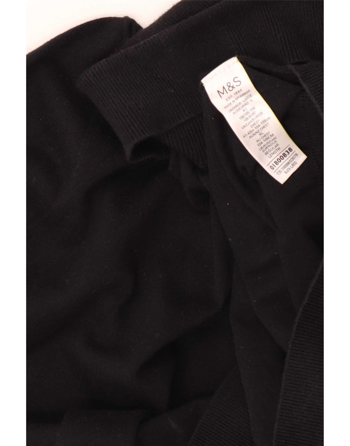 Marks & Spencer Pull col roulé pour homme en coton noir Taille L