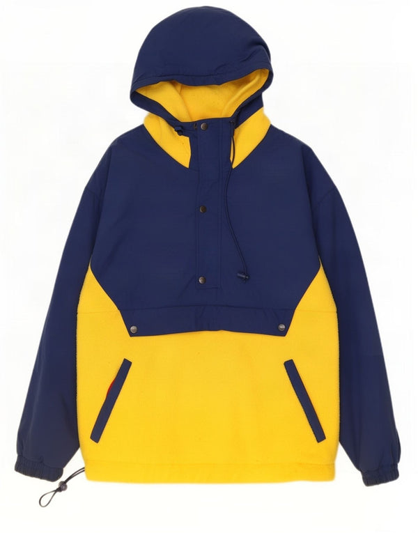 Gap Veste Anorak à capuche pour homme UK 40 Large Bleu Colorblock Nylon